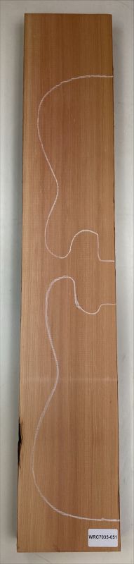 Body Western Red Cedar, 2-pcs grainmatched,  Unique Piece #051